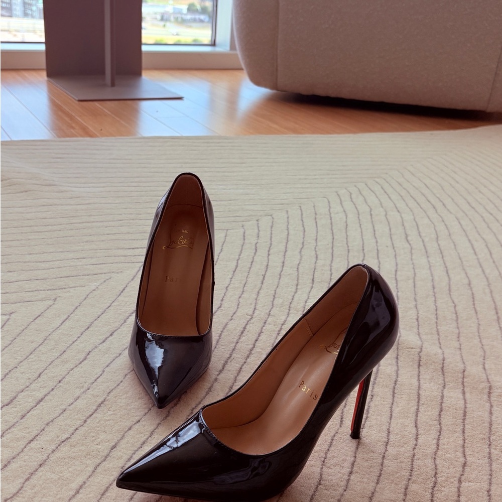 Black Patent Leather Stiletto Heels